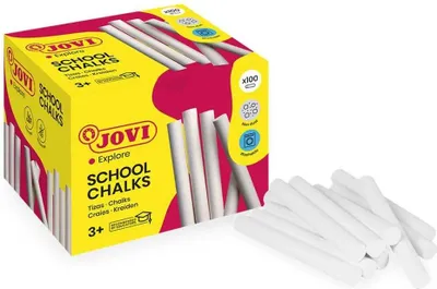 Image de JOVI 1100 JOVI School Chalks Kreide weiß 100 St.