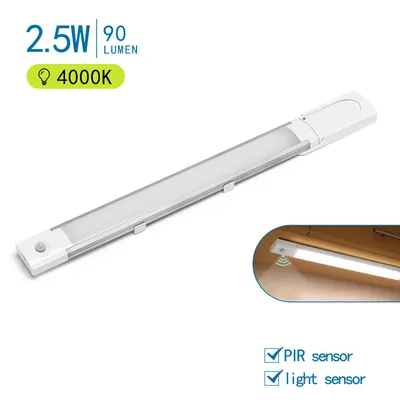 Produktbild von Aigostar LED Unterbauleuchte Kabellos Schrankbeleuchtung mit Bewegungsmelder USB Wiederaufladbar Nachtlicht Schranklicht mit Magnete und 3M Klebeband