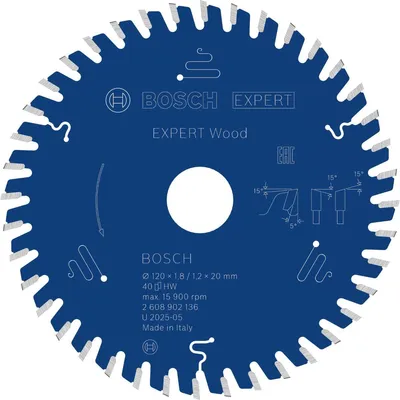 Zdjęcie produktu dla Piła tarczowa Bosch EXPERT Wood, 120 x 20 mm, Z40