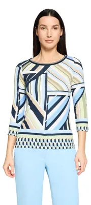 Produktbild von Betty Barclay Damen Basic Shirt mit Print 38, Blau/Grün