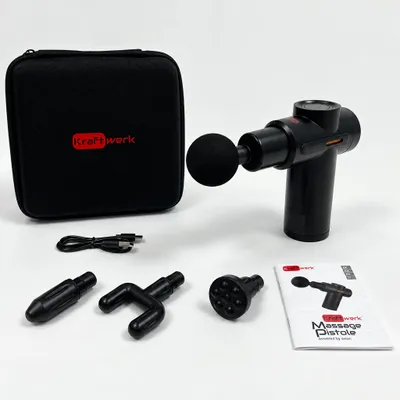 Produktbild von axion® Massagepistole Kraftwerk Massagegerät, Massage Gun zur Muskellockerung, Set, und entspannenden Massage, USB-C Ladekabel, Vibrationsmassagegerät