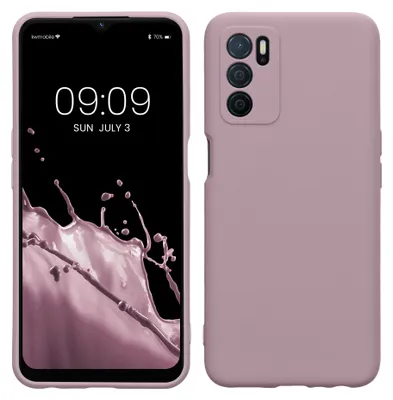 Produktbild von kwmobile Slim Case kompatibel mit Oppo A16 / A16s / A54s Hülle - Handyhülle aus Silikon in Mauve