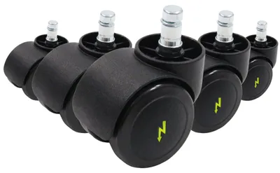 Obrázek produktu pro hjh OFFICE kolečka pro židle 5x ROLO ESD 10mm/50mm náhradní kolečka pro kancelářské židle pro disipativní podlahové krytiny