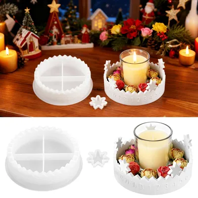 Productafbeelding van Siliconenmallen voor het gieten van adventskransen, adventskalenders en kerstdecoraties voor thuis.