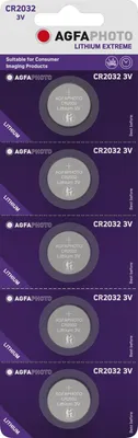 Zdjęcie produktu dla AgfaPhoto Batterie Knopfzelle CR2032 3V Extreme Lithium 5St.