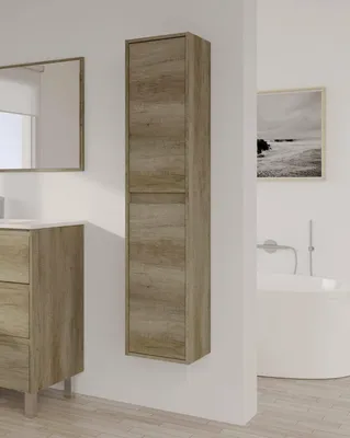 Produktbild von Wandhängende Badezimmer-Säule, 2 Türen, Nordik-Braun