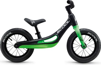 Produktbild von 12 Zoll Laufrad, S’COOL pedeX Magnesium, ab ca. 80–95 cm, ab ca. 1–2 Jahre, Laufrad, Schwarz/Grün