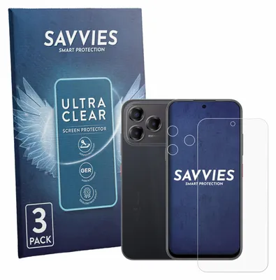 Produktbild von 6x Für ZTE Blade V80 Pro (Display+Kamera) Schutzfolie Savvies Displayschutz Display Schutz Folie Klar Transparent