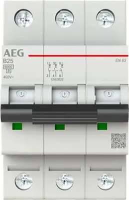 Image de AEG Disjoncteur Elfaplus 6kA B25A 3P (2CDS253088R0255)