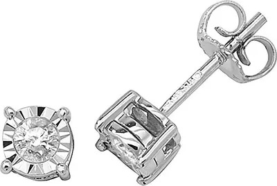 Produktbild von 9 Karat (375) Weißgold Damen - Diamant Ohrstecker Brillant-Schliff 0.20 Karat H - PK2 - 5mm*5mm; TRS25549KW