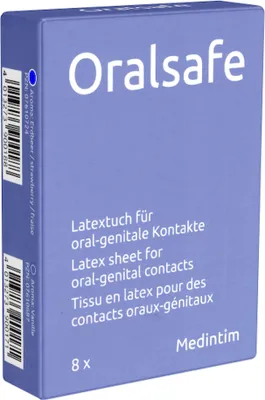 Obrázok produktu pre MEDintim ORALsafe Latexové obrúsky jahoda