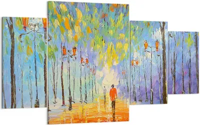 Produktbild von Bild auf Leinwand - Leinwandbild - Park Natur - 160x90cm - Wand Bild - Wanddeko - Wandbilder - Leinwanddruck - Bilder - Kunstdruck - Wanddekoration - Leinwand bilder - Wandkunst - DL160x90-3507