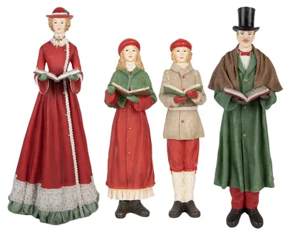 Obrázok produktu pre Dekoratívna figúrka spoločnosti Clayre & Eef, vianočná, zobrazujúca betlehem, rozmer 13x12x40 cm, červená, plast