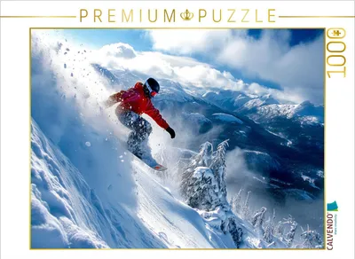 Produktbild von CALVENDO Puzzle Snowboarden, atemberaubend | 1000 Teile Lege-Größe 64x48cm Foto-Puzzle für glückliche Stunden