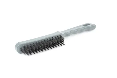 Image de Brosse métallique manuelle 4 rangs plastique