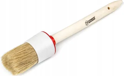 Obrázok produktu pre ŠTANDARDNÁ okrúhla kefa, zmiešané štetiny, drevená rukoväť, 12/45 mm Polax