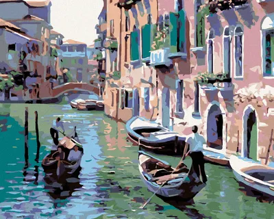 Produktbild von Diamondi - Diamond painting - VENEDIG IN FARBEN, 40X50 cm, mit Keilrahmen (bereits gespannt)