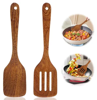 Produktbild von 2 Holzspatel, spülmaschinenfest, Küchenutensilien, Kochutensilien