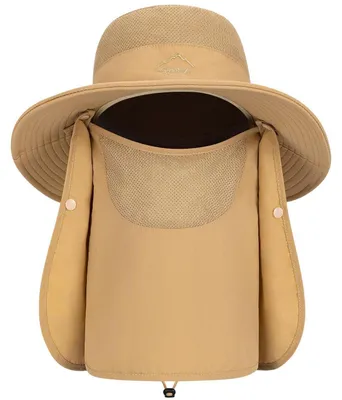 Produktbild von Sonnenhut mit abnehmbarer Halsklappe, UPF 50+ Schutz, faltbar, Khaki
