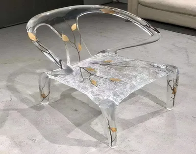 Produktbild von Epoxid Möbel Acrylstuhl Designer Harz Wohnzimmer Sitzmöbel