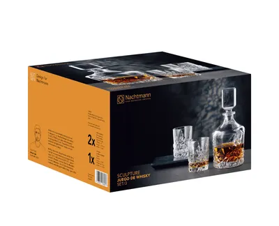 Produktbild von Nachtmann Whiskyset Sculpture, číry, 3 kusy (1 sada)