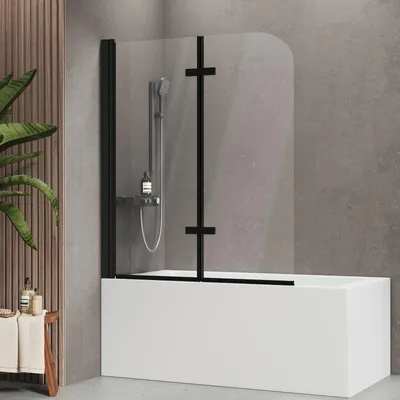 Produktbild von Faltbare Duschwand für Badewanne, 120 x 140 cm
