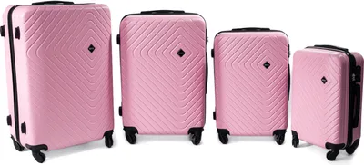 Produktbild von RGL 741 Kofferset Reisekofferset Trolleyset Hartschale Trolley Hardcase 4-teilig 4in1 Koffer XXL XL 26" XL 24" L Farbe: Puderrosa