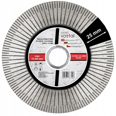 Produktbild von Vorfal Diamanttrennscheibe 125mm 45° 90° Fliesen Stein Schnitt