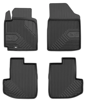 Productafbeelding van Rubberen automatten voor Toyota Yaris I 1999-2006 (hatchback) – 3-delig, zwart, op maat