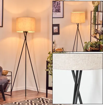 Produktbild von Schiavonea Stehlampe aus Metall/Stoff in Schwarz/Beige