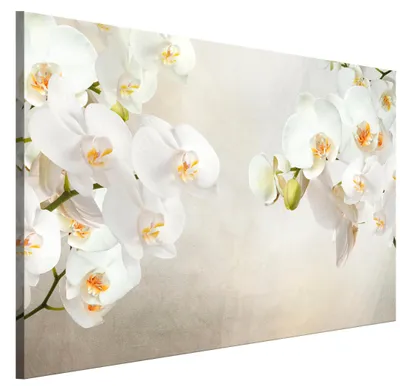 Produktbild von LUMASOUL Leinwand Bilder 1-teilig - Leinwandbild Blumen Motiv - Wandbilder Holzrahmen und Webstuhl Wohnzimmer und Schlafzimmer - Bilder 120x80 cm Blumen 06