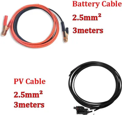 Obrázek produktu pro Solární kabel, délka 3 metry, měděná konstrukce, sada kabelů