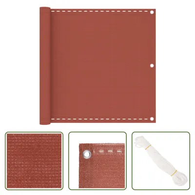 Produktbild von The Living Store Balkon-Sichtschutz Terracotta-Rot 90x300 cm HDPE