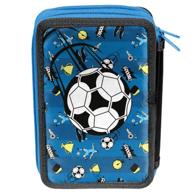 Produktbild von Federmäppchen Federmappe Federtasche GOAL PP21FT-P022/BW Fußball Blau Hellblau Jungen