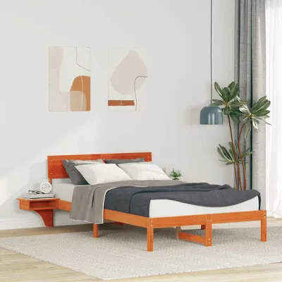 Obrázok produktu pre Maison Exclusive – rám postele voskovohnedý 135 x 190 cm Masívne borovicové drevo