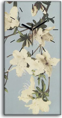 Produktbild von Dekor Leinwand Uhr Wandbilder 30x60 Malerei Asiatischer Blumen Zweig Kunst - schwarze Hände