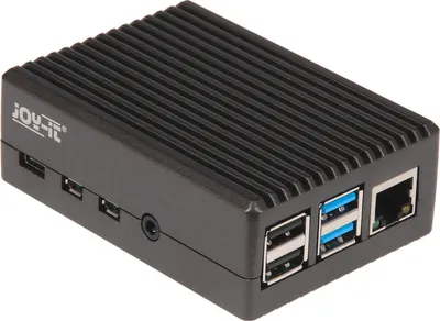 Produktbild von Raspberry Pi Joy-IT Aluminiumgehäuse als Kühlkörper in schwarz für das 4 B (RB-AlucaseP4+08)