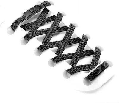 Produktbild von Famanu elastische Sneaker-Schnürsenkel ohne Schleifen - Schwarz