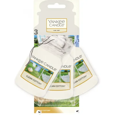 Obrázok produktu pre Yankee Candle Autouvoňavač Čistý Bavlnený Log, 3 balenia