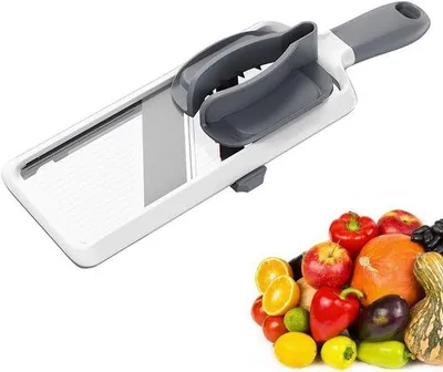 Obrázok produktu pre Krájač zeleniny s ochranou prstov, 3 nastavenia hrúbky krájania pre zeleninu v kuchyni