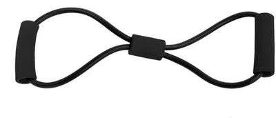Productafbeelding van Elastische trainingsband voor fitness en yoga - Revalidatie- en trainingsband (zwart)