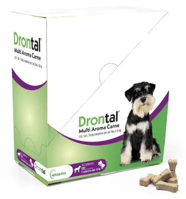 Productafbeelding van Drontal Multi Aroma Vlees, 102 tabletten voor honden