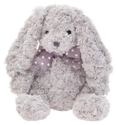 Image de Caramen lapin gris avec noeud 28cm