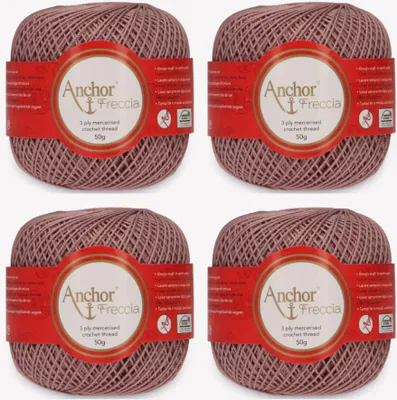 Immagine prodotto di 4x Anchor Freccia 6 – filato di cotone mercerizzato per uncinetto (Color 00653)
