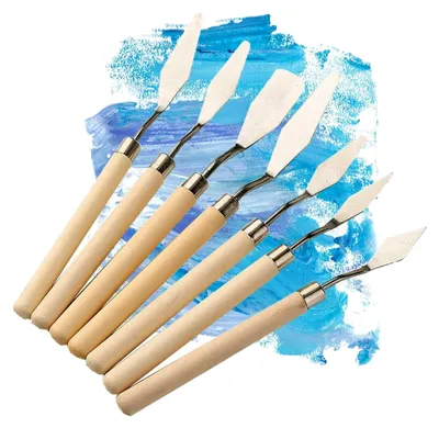 Produktbild von Acrylfarben-Malspatel, Set mit 7 Werkzeugen für die Acrylmalerei – Zubehör für Künstler und Ölmalerei
