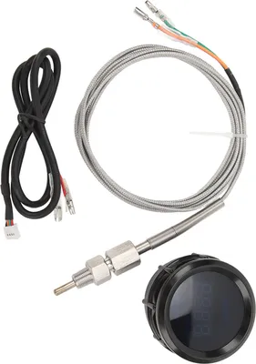 Zdjęcie produktu dla Wskaźnik temperatury spalin 52 mm, wysoka dokładność, uniwersalny, 12 V, 200–1300 °C, cyfrowy miernik EGT
