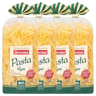 Produktbild von Jeremias Bandnudeln 8mm Pasta aus Hartweizengriess 500g 4er Pack