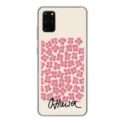 Produktbild von MuchoWow® Handyhülle Schutzhülle Hülle für Samsung Galaxy S20 Plus Blume - Muster - Rosa Silikon Softcase Handy Hülle - Hartschale