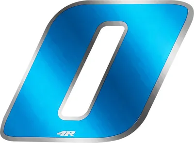 Produktbild von Aufkleber Rennnummer für Motorrad "0" Blau 27 x 37 mm