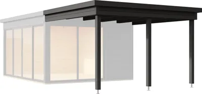 Produktbild von Weka Anbaudach für Designhaus 412 Gr. 2 graphitgrau 300 x 322 cm